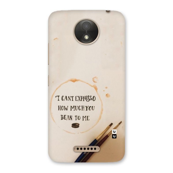 Espresso Bean Back Case for Moto C Plus