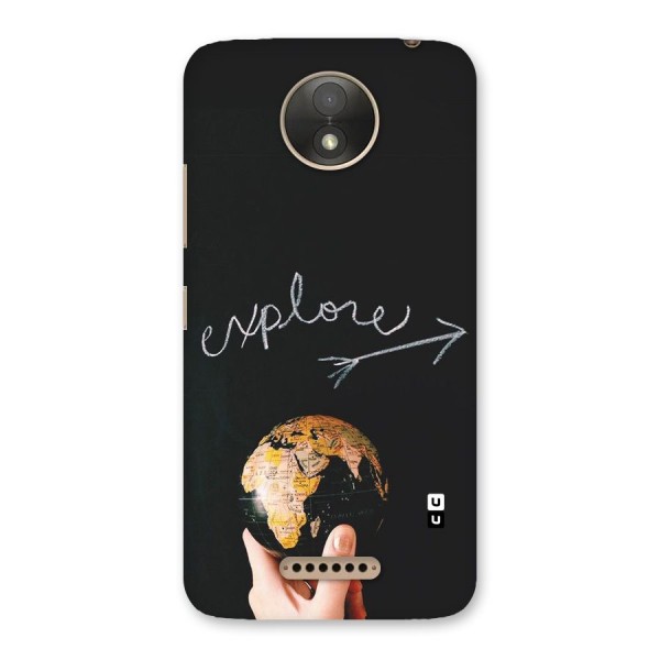 Explore World Back Case for Moto C Plus