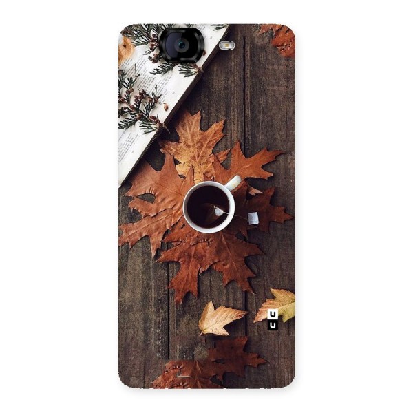 Fall Leaf Coffee Back Case for Canvas Knight A350