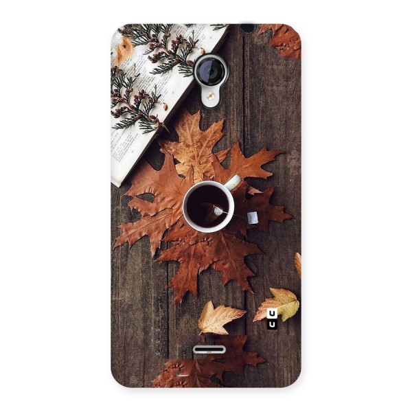 Fall Leaf Coffee Back Case for Micromax Unite 2 A106