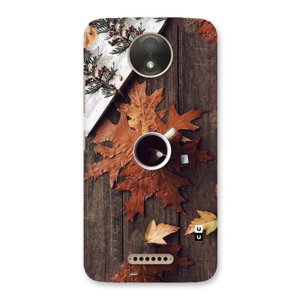 Fall Leaf Coffee Back Case for Moto C Plus