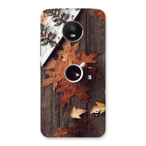 Fall Leaf Coffee Back Case for Moto E4 Plus