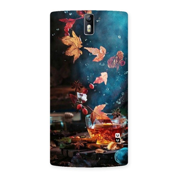 Falling Leaves Tea Back Case for One Plus One