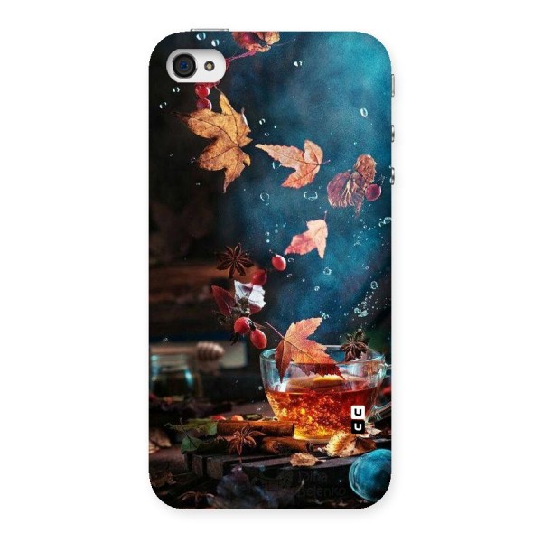 Falling Leaves Tea Back Case for iPhone 4 4s