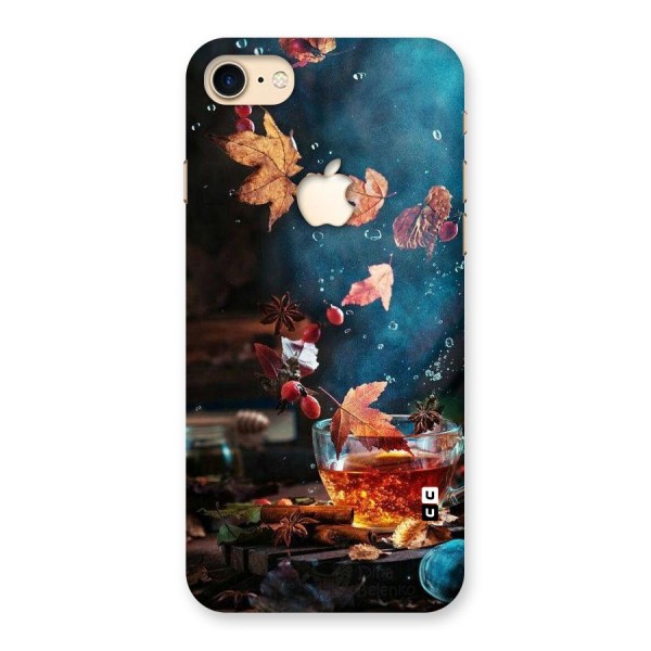 Falling Leaves Tea Back Case for iPhone 7 Apple Cut