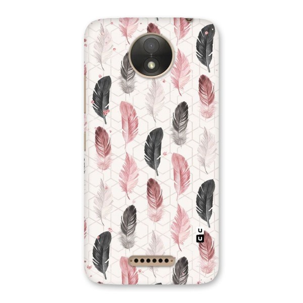 Feather Line Pattern Back Case for Moto C Plus