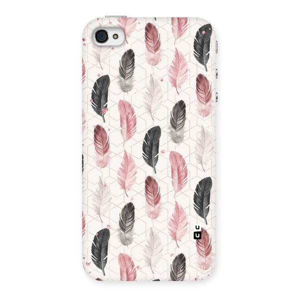 Feather Line Pattern Back Case for iPhone 4 4s