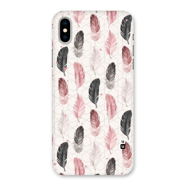 Feather Line Pattern Back Case for iPhone X