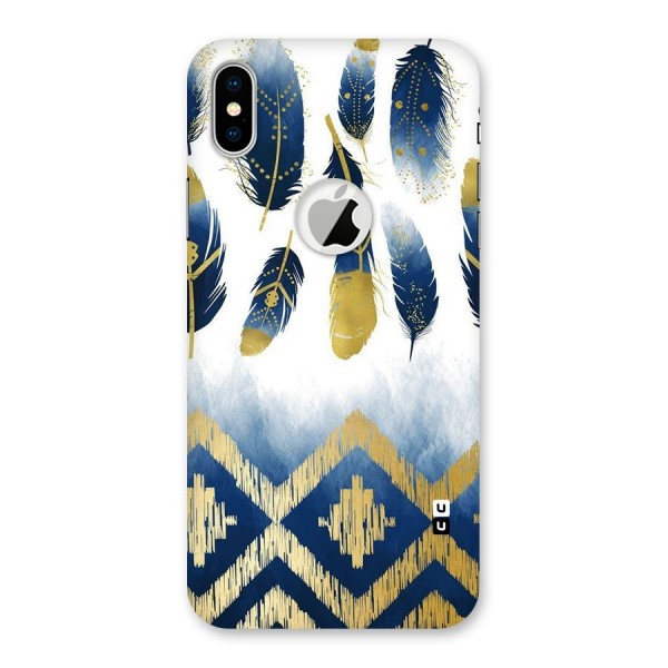 Feathers Beauty Back Case for iPhone XS Logo Cut