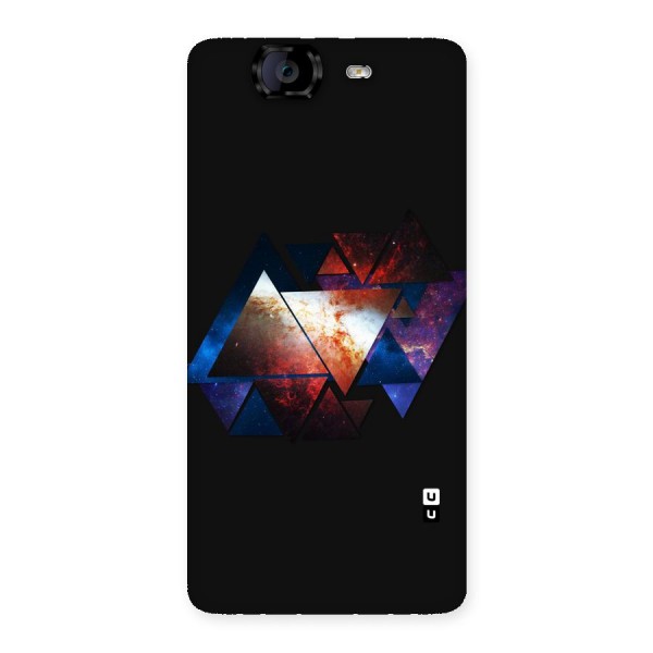 Fire Galaxy Triangles Back Case for Canvas Knight A350