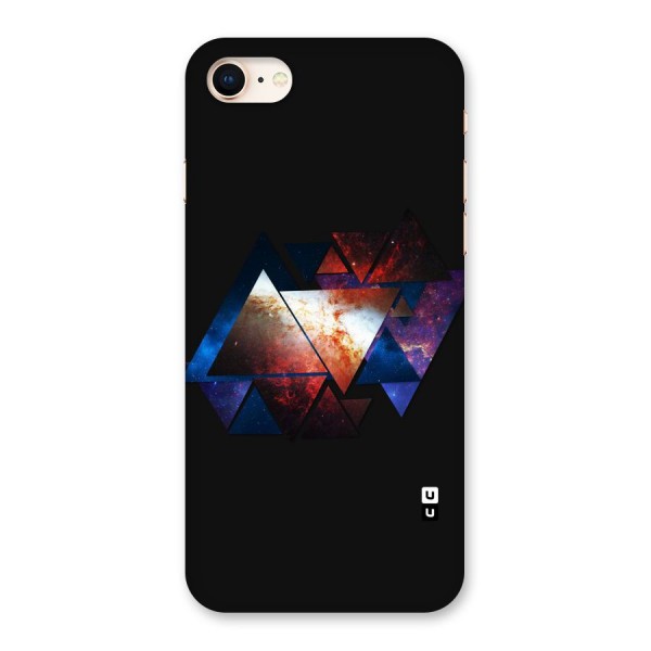 Fire Galaxy Triangles Back Case for iPhone 8