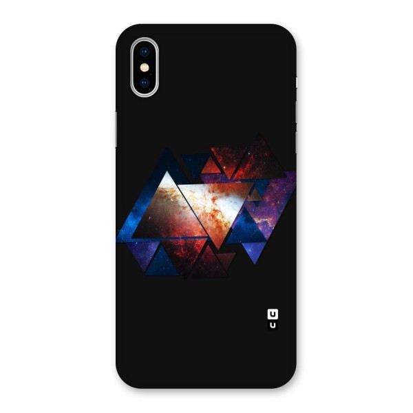 Fire Galaxy Triangles Back Case for iPhone X