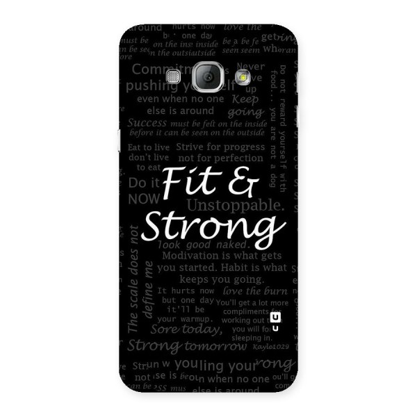 Fit And Strong Back Case for Galaxy A8