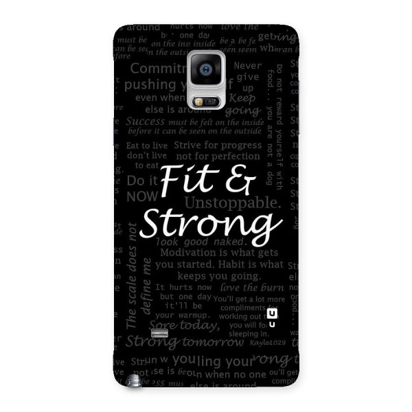 Fit And Strong Back Case for Galaxy Note 4