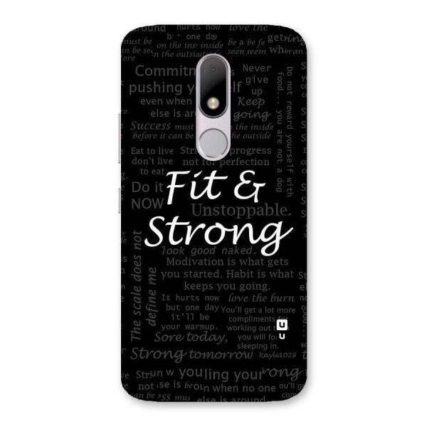 Fit And Strong Back Case for Moto M