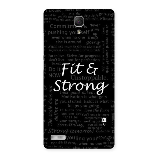 Fit And Strong Back Case for Redmi Note