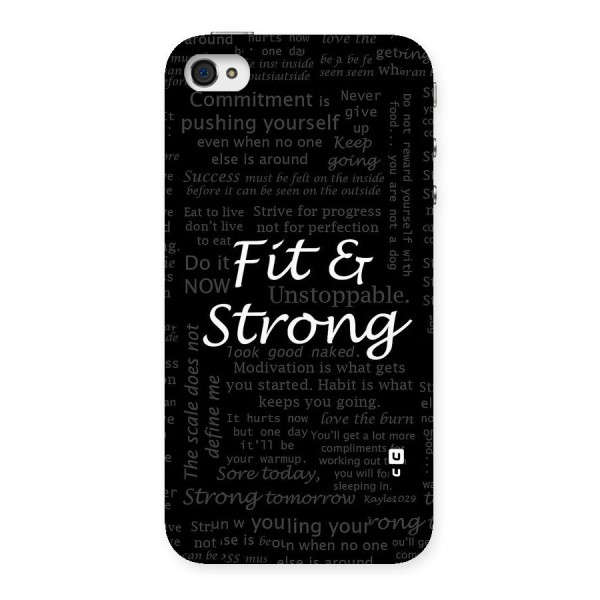 Fit And Strong Back Case for iPhone 4 4s