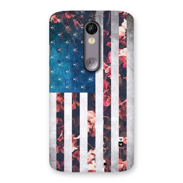 Flag Stripes Back Case for Moto X Force