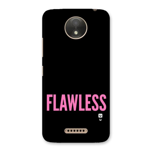 Flawless Pink Design Back Case for Moto C Plus