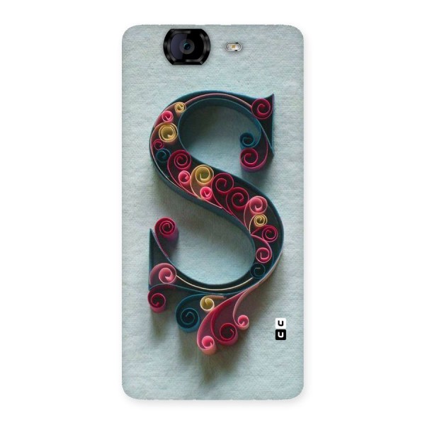 Floral Alphabet Back Case for Canvas Knight A350