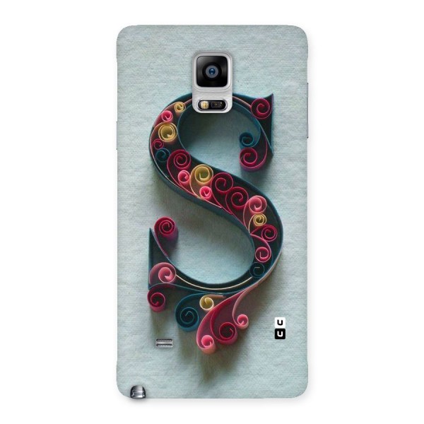 Floral Alphabet Back Case for Galaxy Note 4