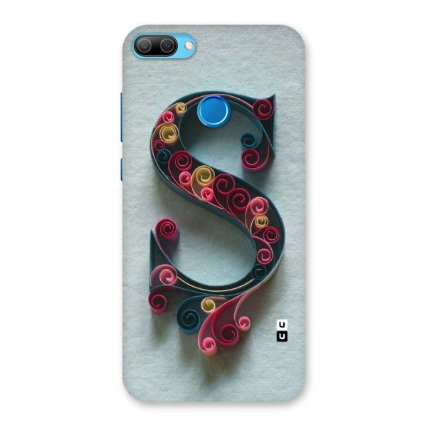 Floral Alphabet Back Case for Honor 9N