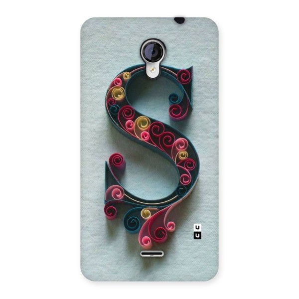 Floral Alphabet Back Case for Micromax Unite 2 A106