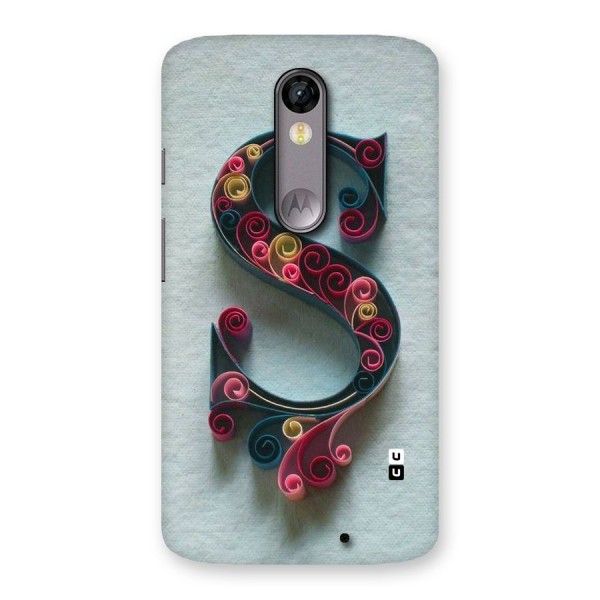 Floral Alphabet Back Case for Moto X Force