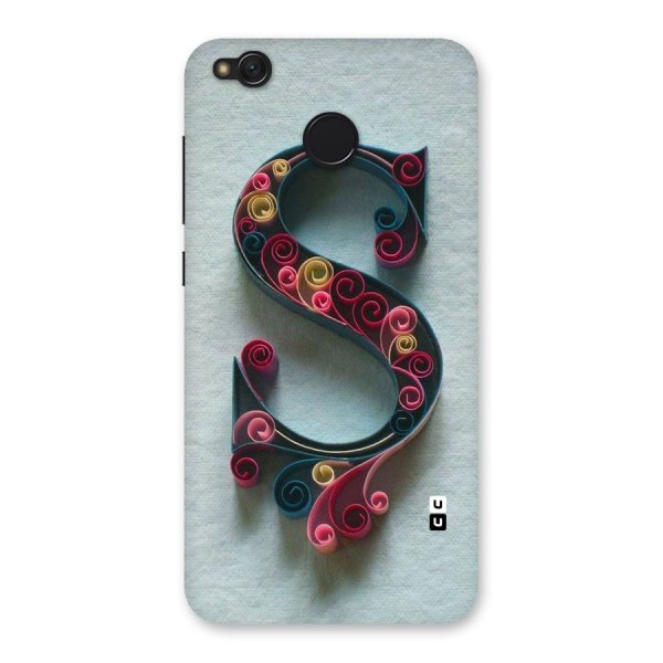 Floral Alphabet Back Case for Redmi 4