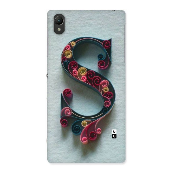 Floral Alphabet Back Case for Sony Xperia Z1