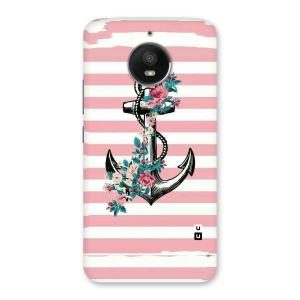 Floral Anchor Back Case for Moto E4 Plus