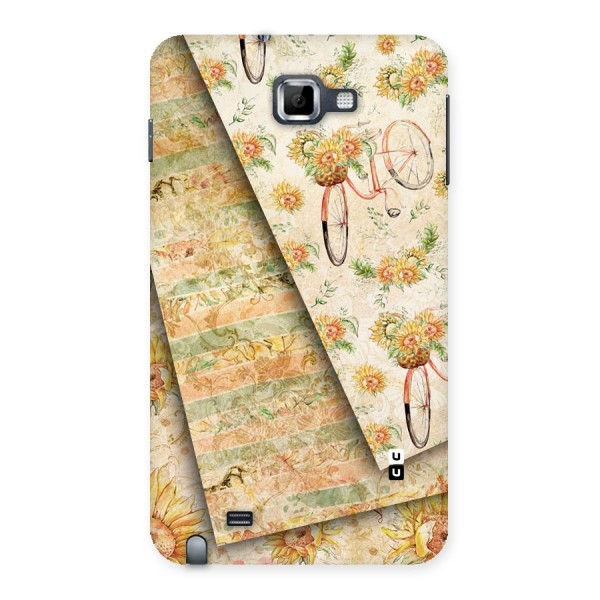 Floral Bicycle Back Case for Galaxy Note