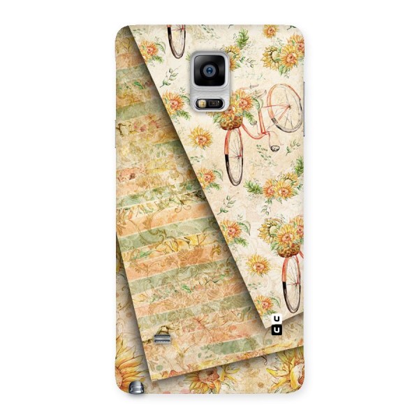 Floral Bicycle Back Case for Galaxy Note 4