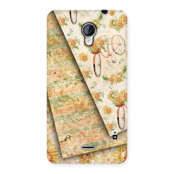 Floral Bicycle Back Case for Micromax Unite 2 A106