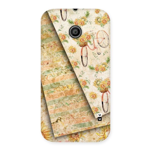 Floral Bicycle Back Case for Moto E