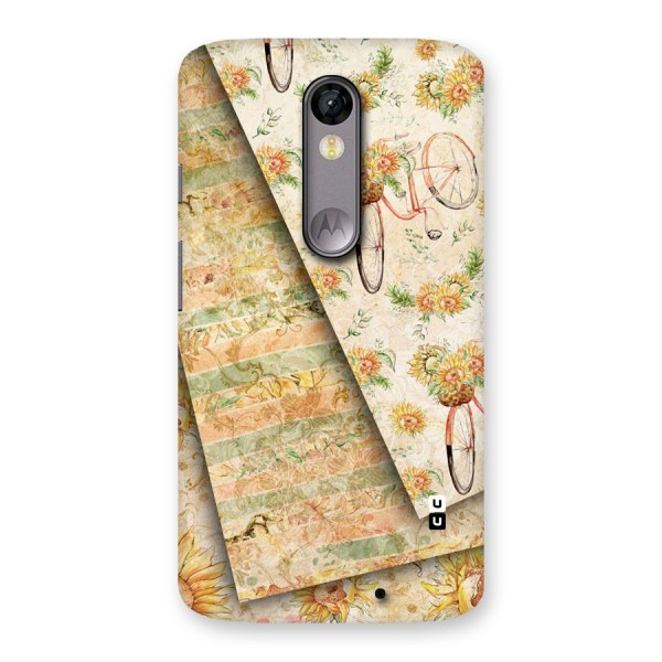 Floral Bicycle Back Case for Moto X Force