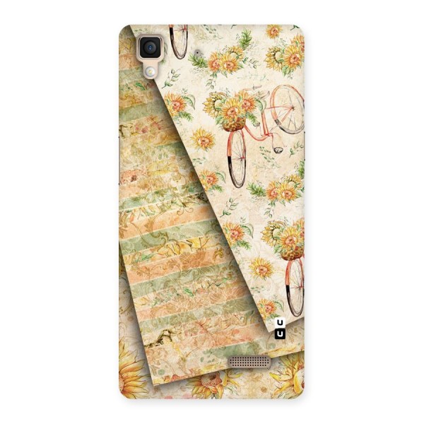 Floral Bicycle Back Case for Oppo R7