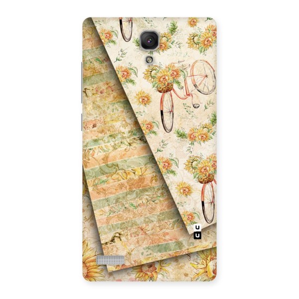 Floral Bicycle Back Case for Redmi Note