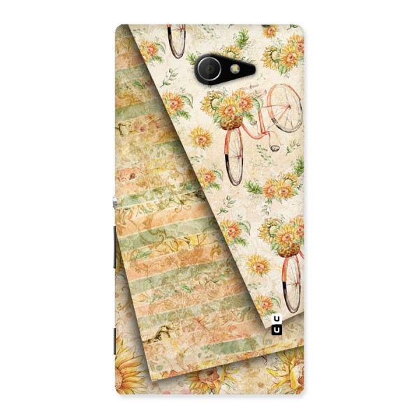 Floral Bicycle Back Case for Sony Xperia M2