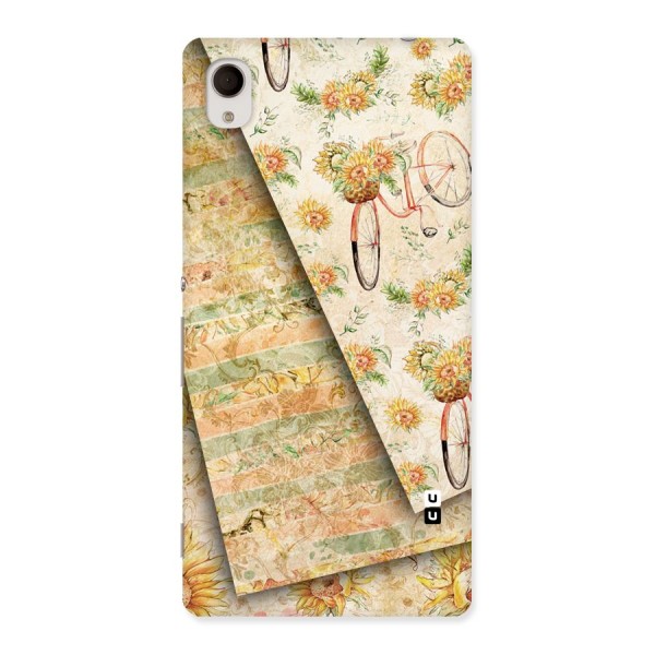 Floral Bicycle Back Case for Sony Xperia M4