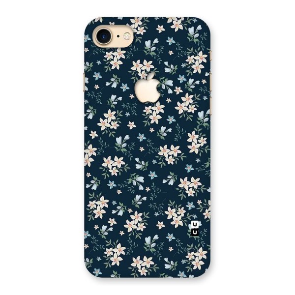 Floral Blue Bloom Back Case for iPhone 7 Apple Cut