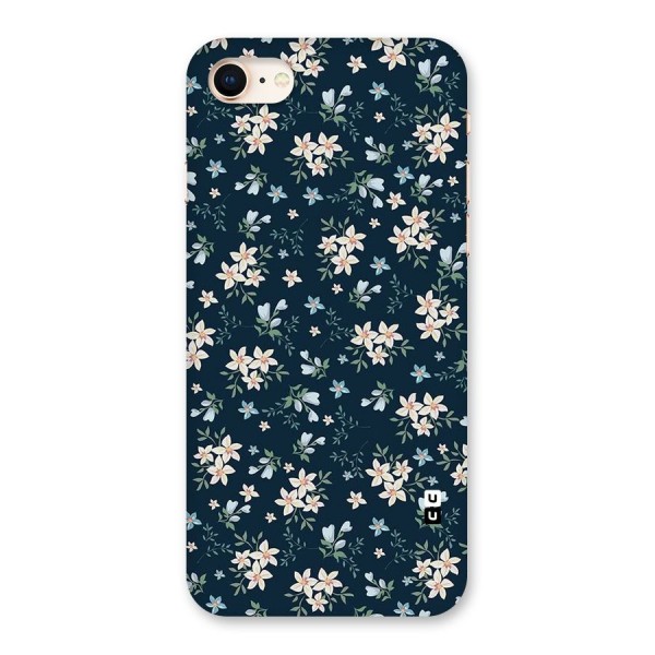 Floral Blue Bloom Back Case for iPhone 8