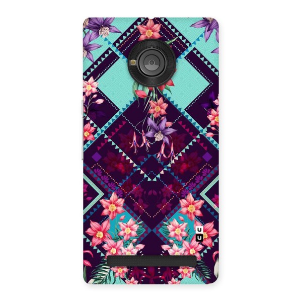 Floral Diamonds Back Case for Yu Yuphoria