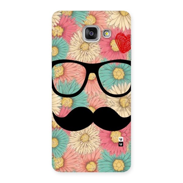 Floral Moustache Back Case for Galaxy A7 2016