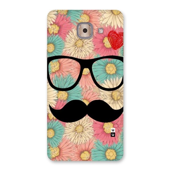 Floral Moustache Back Case for Galaxy J7 Max