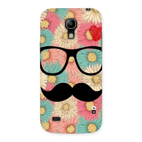 Floral Moustache Back Case for Galaxy S4 Mini