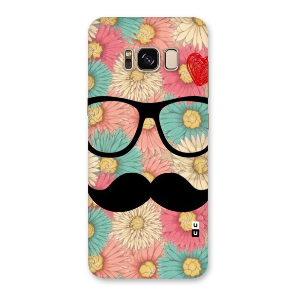 Floral Moustache Back Case for Galaxy S8