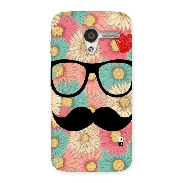 Floral Moustache Back Case for Moto X