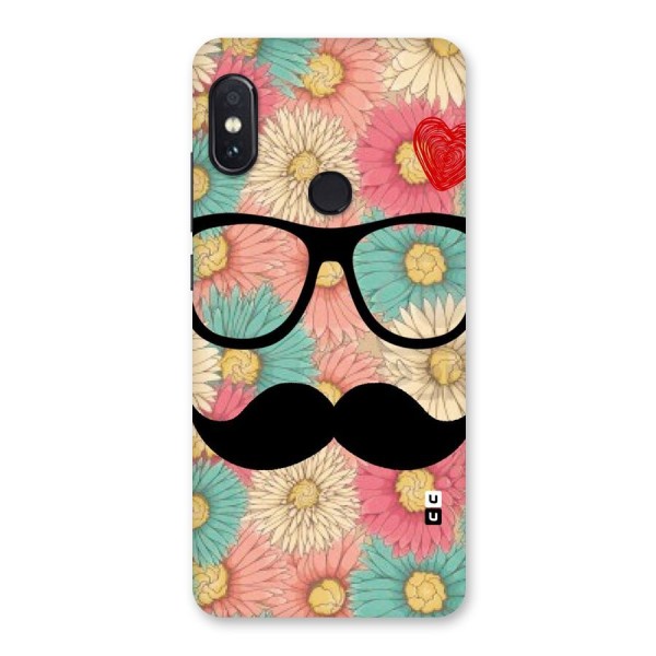 Floral Moustache Back Case for Redmi Note 5 Pro