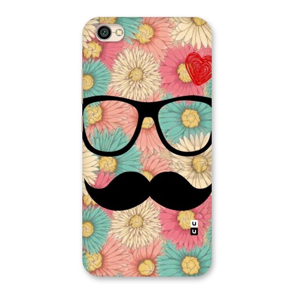 Floral Moustache Back Case for Redmi Y1 Lite